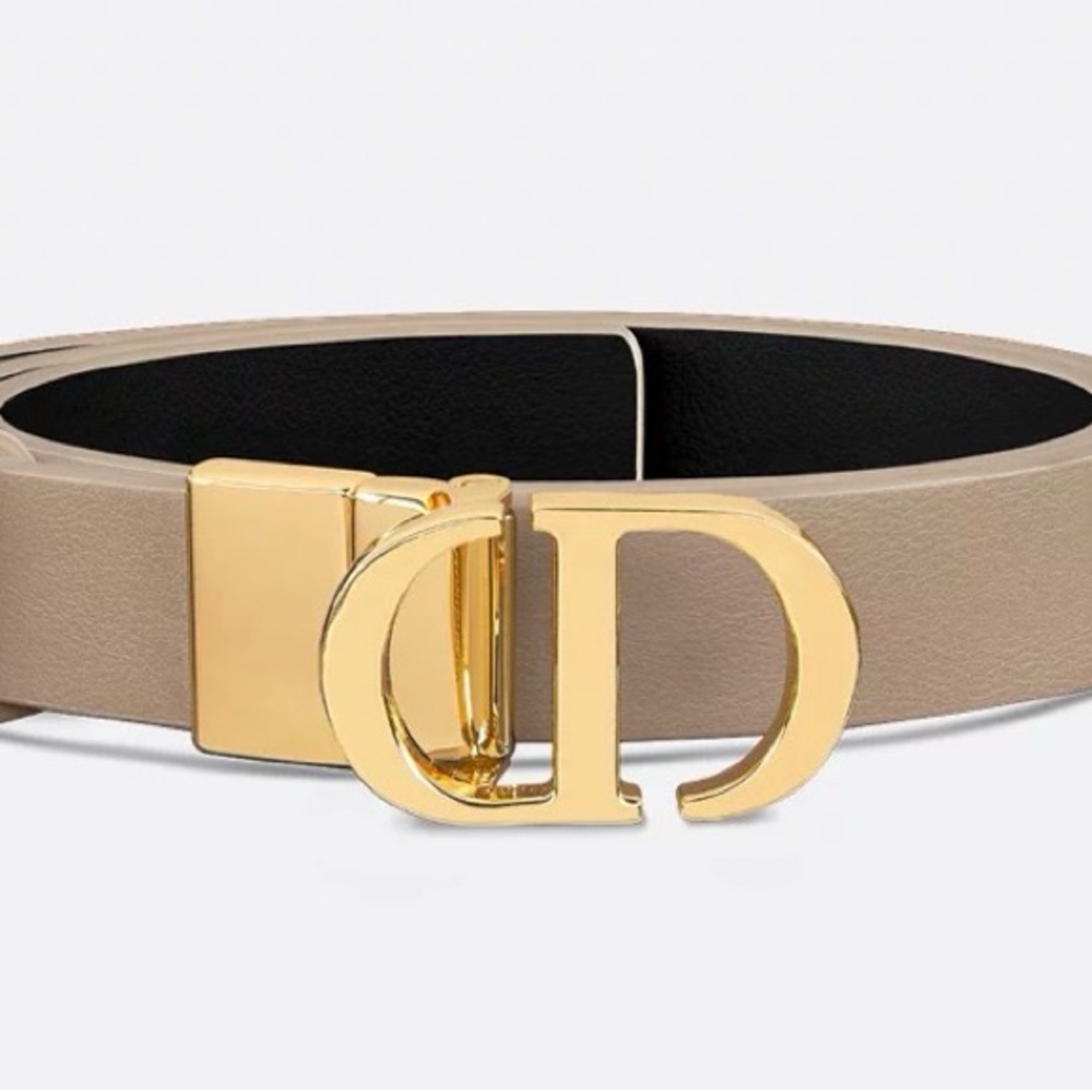 Dior Beige and Black Reversible Belt - Picture 2 of 6